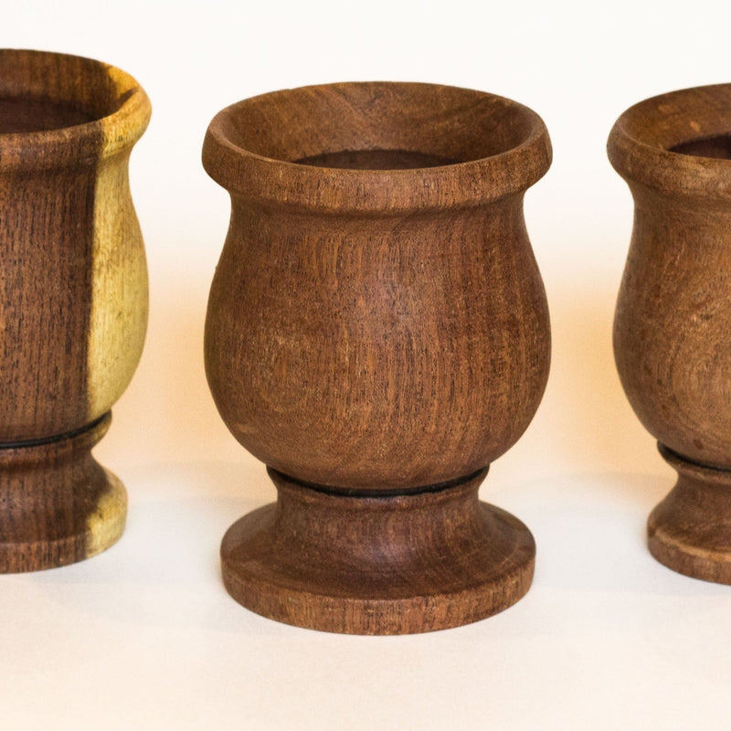 Yerba Mate Wood Cup Pedestal