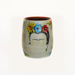 Hand-Painted Frida Kahlo Wooden Yerba Mate Cup - Soulmate Yerba Co. 