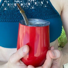 Red Thermal Mate Cup with Gourd Outside