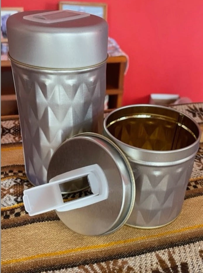 Silver Yerba Mate Canister